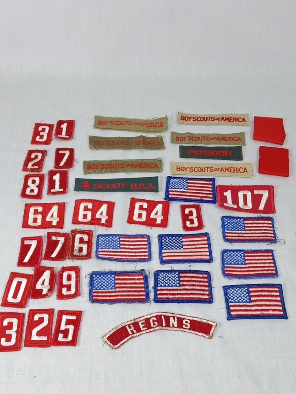 Vintage Boy Scout Patches Removed From Various Years Of Uniforms